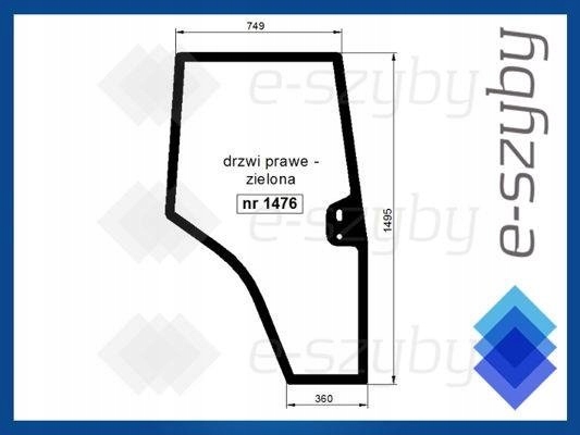 sklo Massey Ferguson Mf 4200 4300 dveře pravé