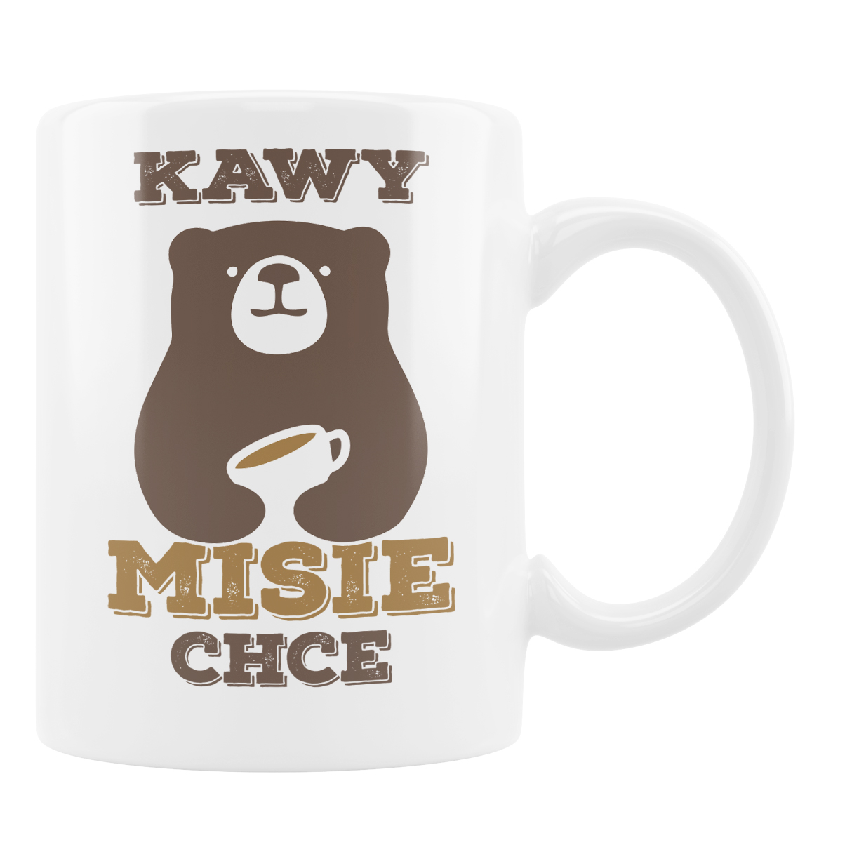

Kubek Śmieszny Kawy MI Się Chce Miś Kawa
