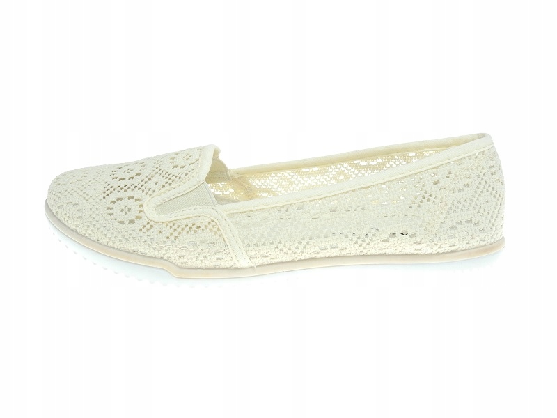 

Tenisówki koronkowe z gumką MN70-5 Beige r.39