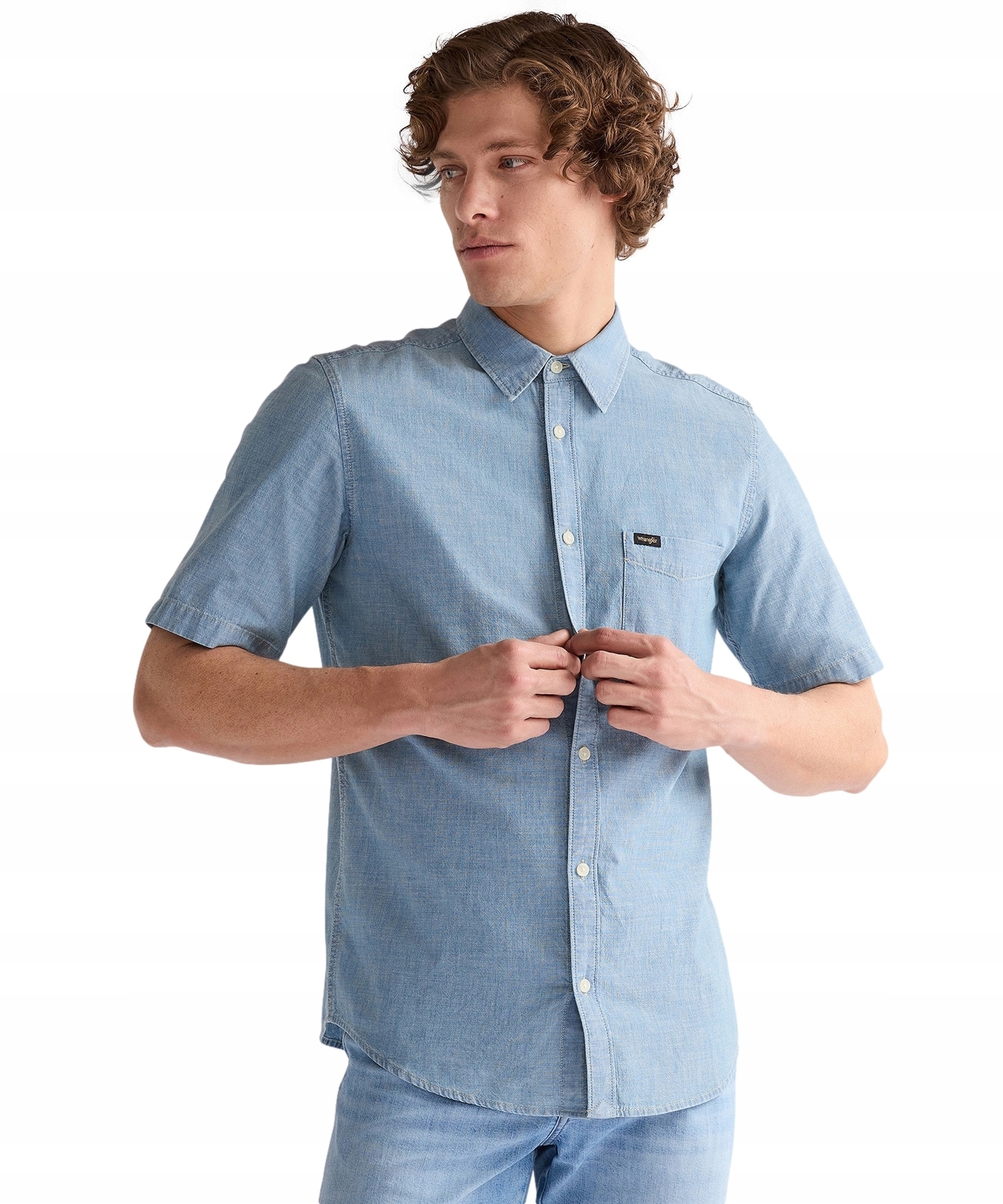 Košile Wrangler Ss Chambray Shirt 112378075 Indigo XXL