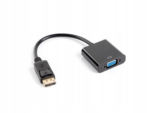 Adapter Lanberg AD-0002-BK (DisplayPort M D-Sub (vga) F; 0,20m; kolor cza