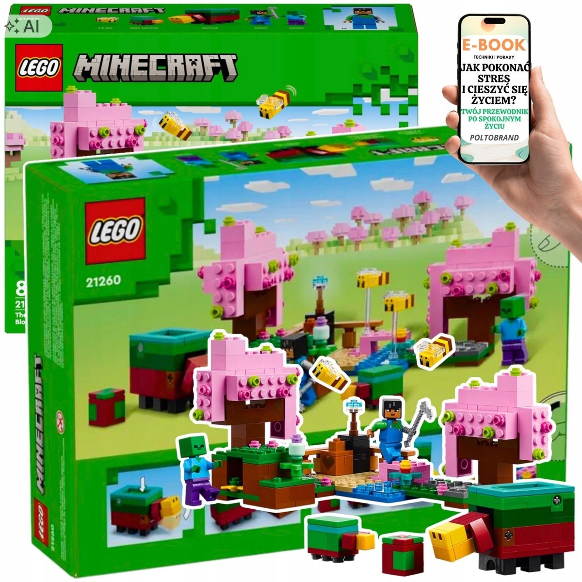 Lego Klocki Minecraft Ogród Wiśniami Idealny Dla Chłopca EBOOK-1