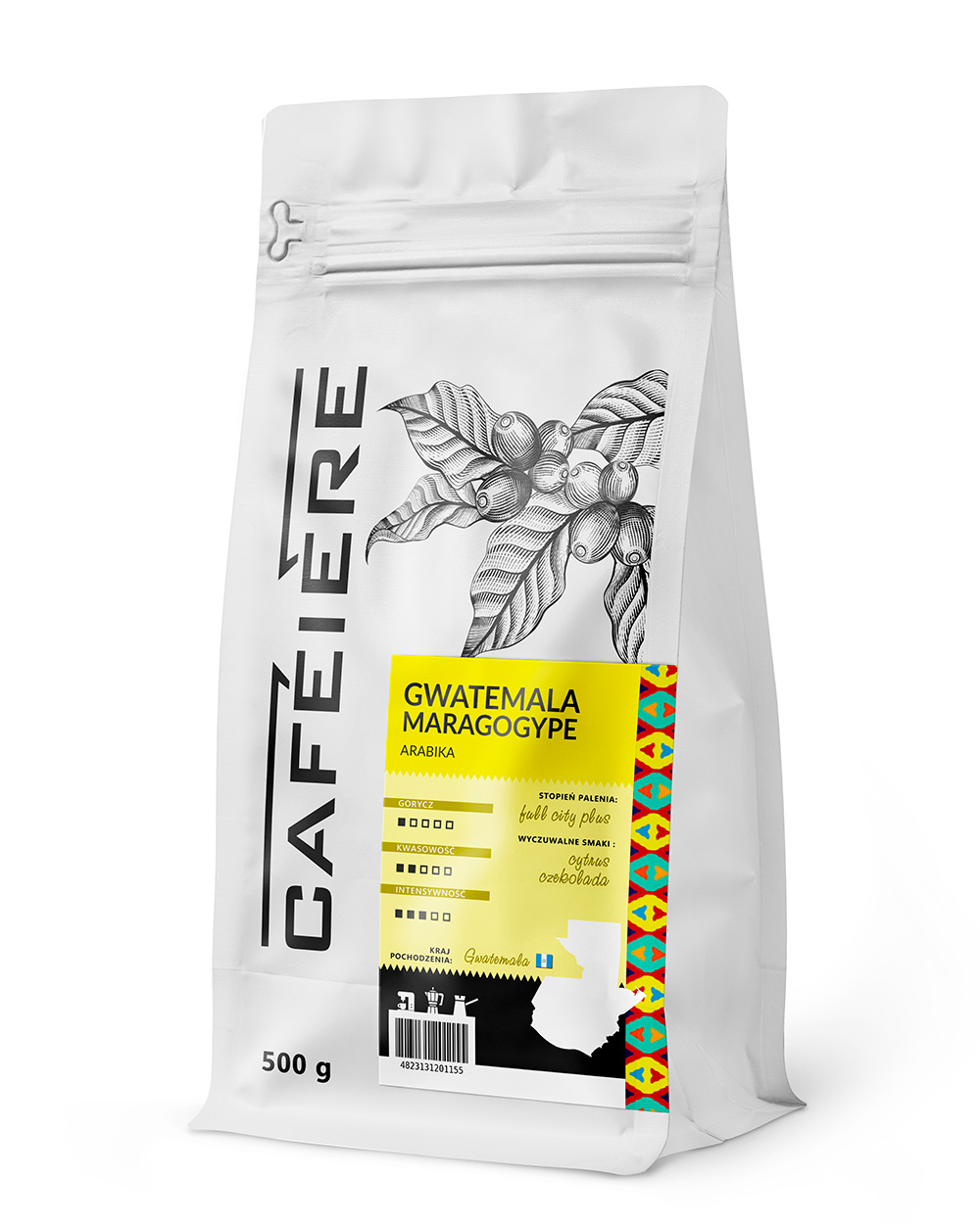 Levně Káva zrnková 100% Arabica Čerstvě pražená Guatemala Maragogype, 500 g