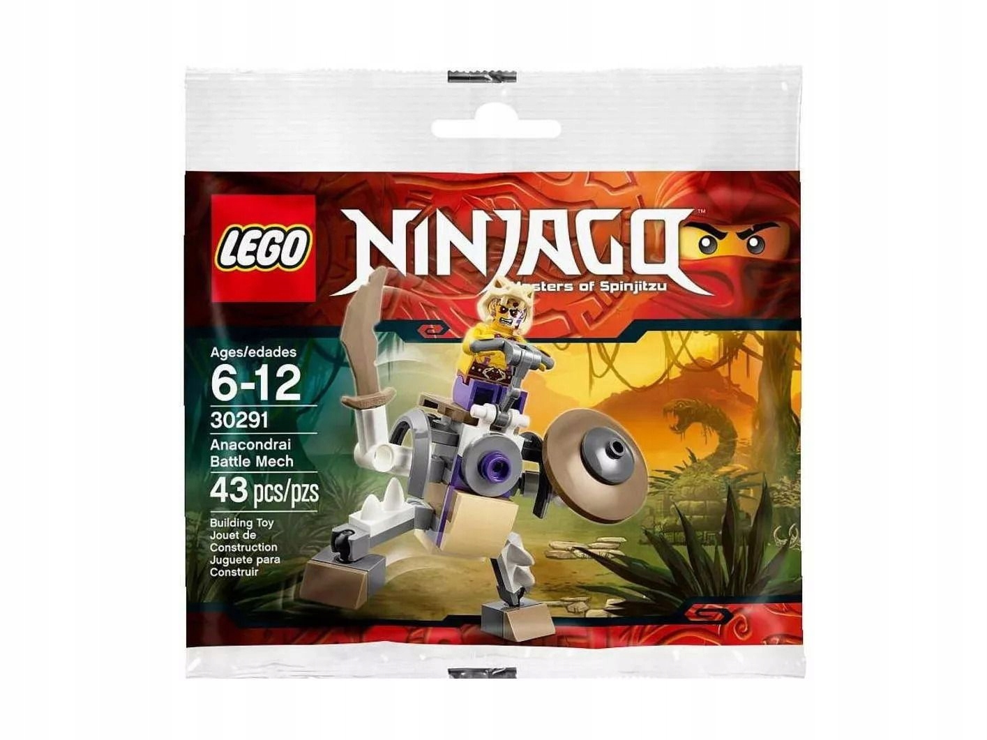 Nový Lego Ninjago Bojový robot Anacondrai 30291 Misb 2015