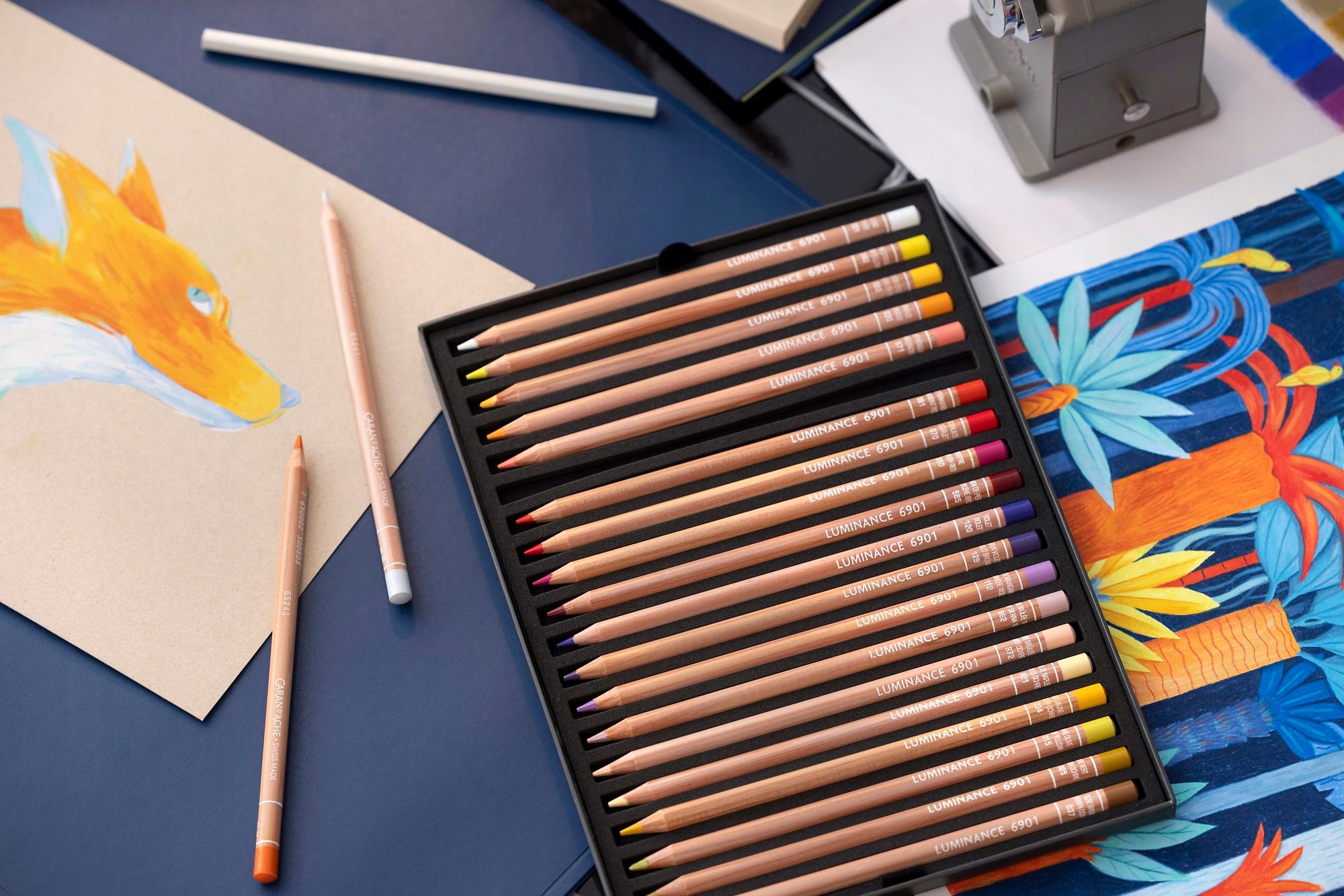 Umělecké pastelky "Luminance 6901 Portrait", 20 barev, Caran D'ache 6901.92