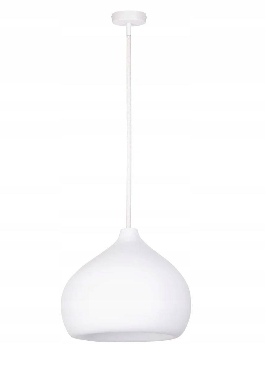 Moderná závesná lampa zo živice biela nad stôl ostrovček bar Sigma Lighting