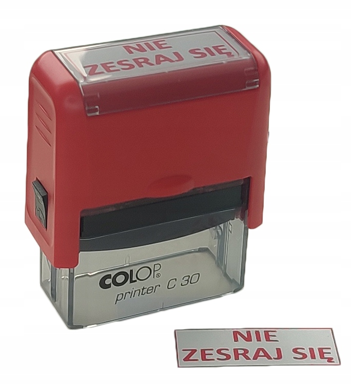 Śmieszna PIECZĄTKA - NIE ZESRAJ SIĘ - na prezent