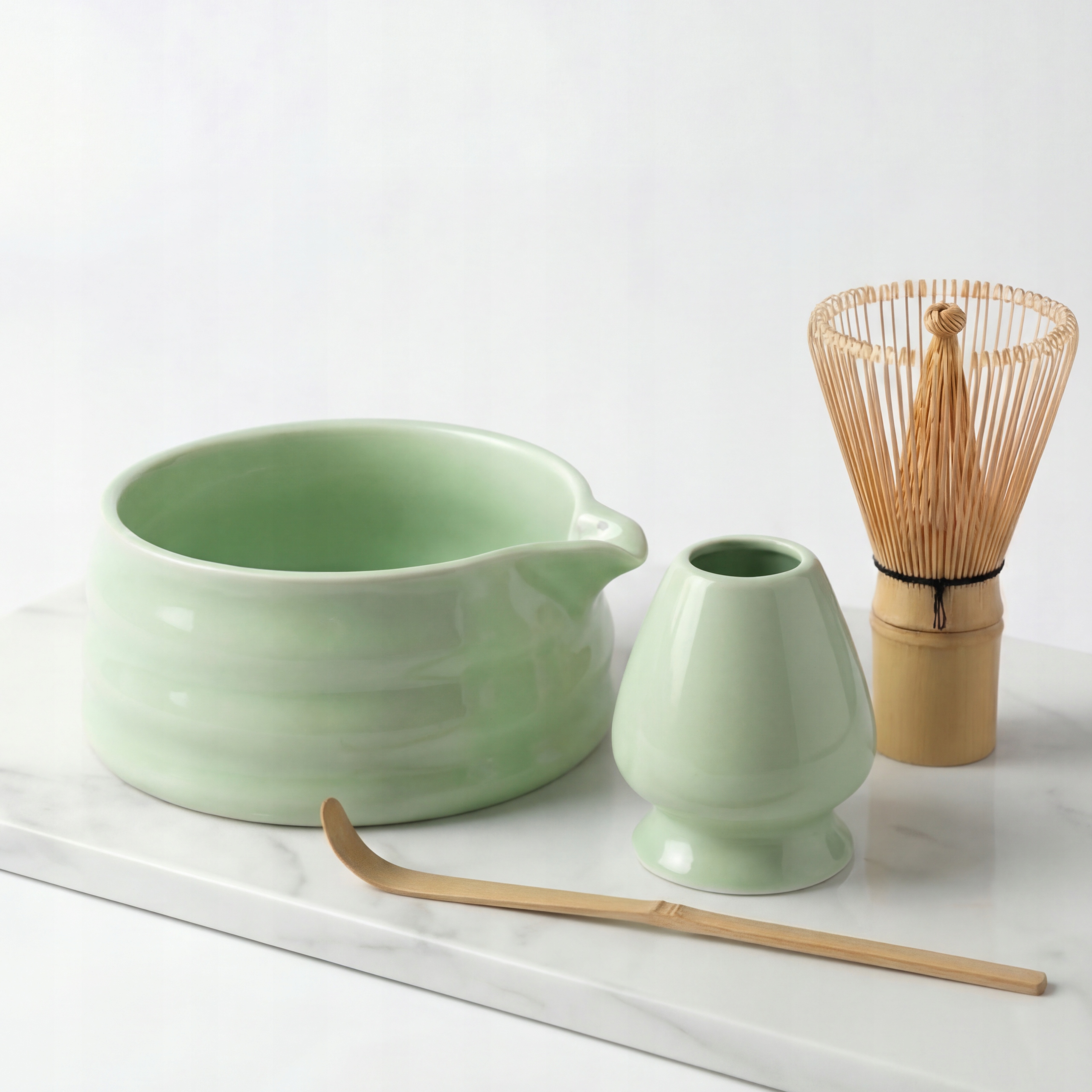 Levně Bambusová Dárková Sada pro Matchu Chashaku Šlehací metlu