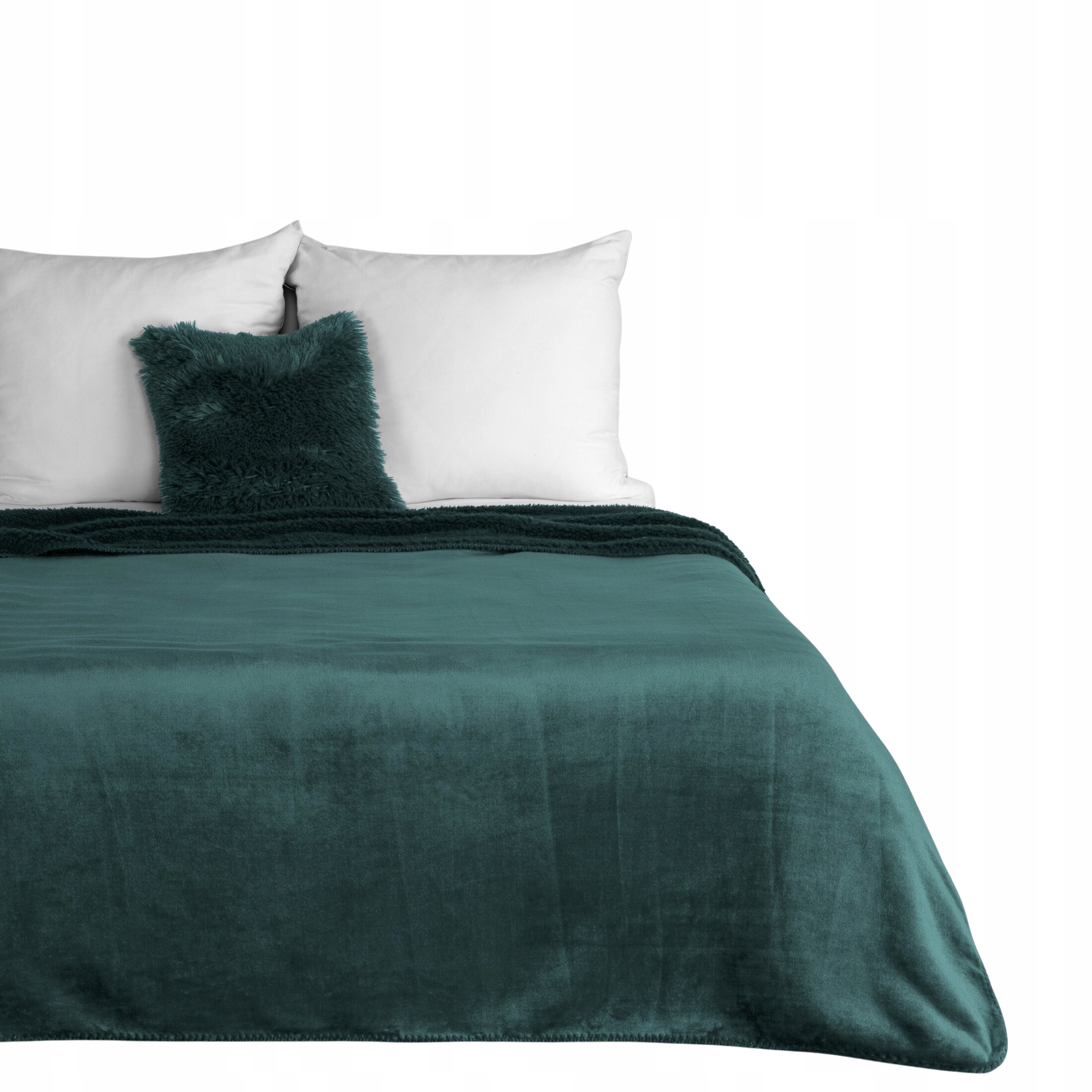 Koc Dwustronny 200x220 Polar Bukla Tedy c. zielony Eurofirany Sherpa Barane