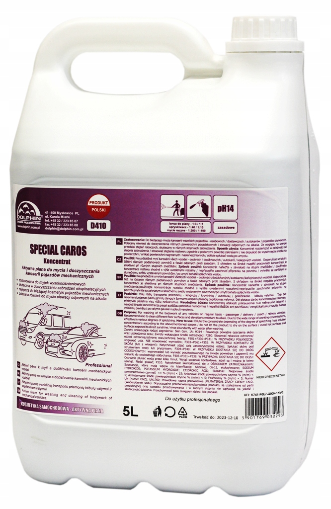 

Aktywna piana do mycia plandek, silników zasada 5L