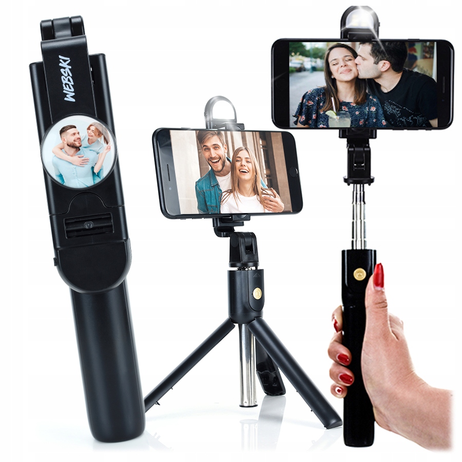 

Kijek Do Selfie Tripod Statyw Pilot Bluetooth Led