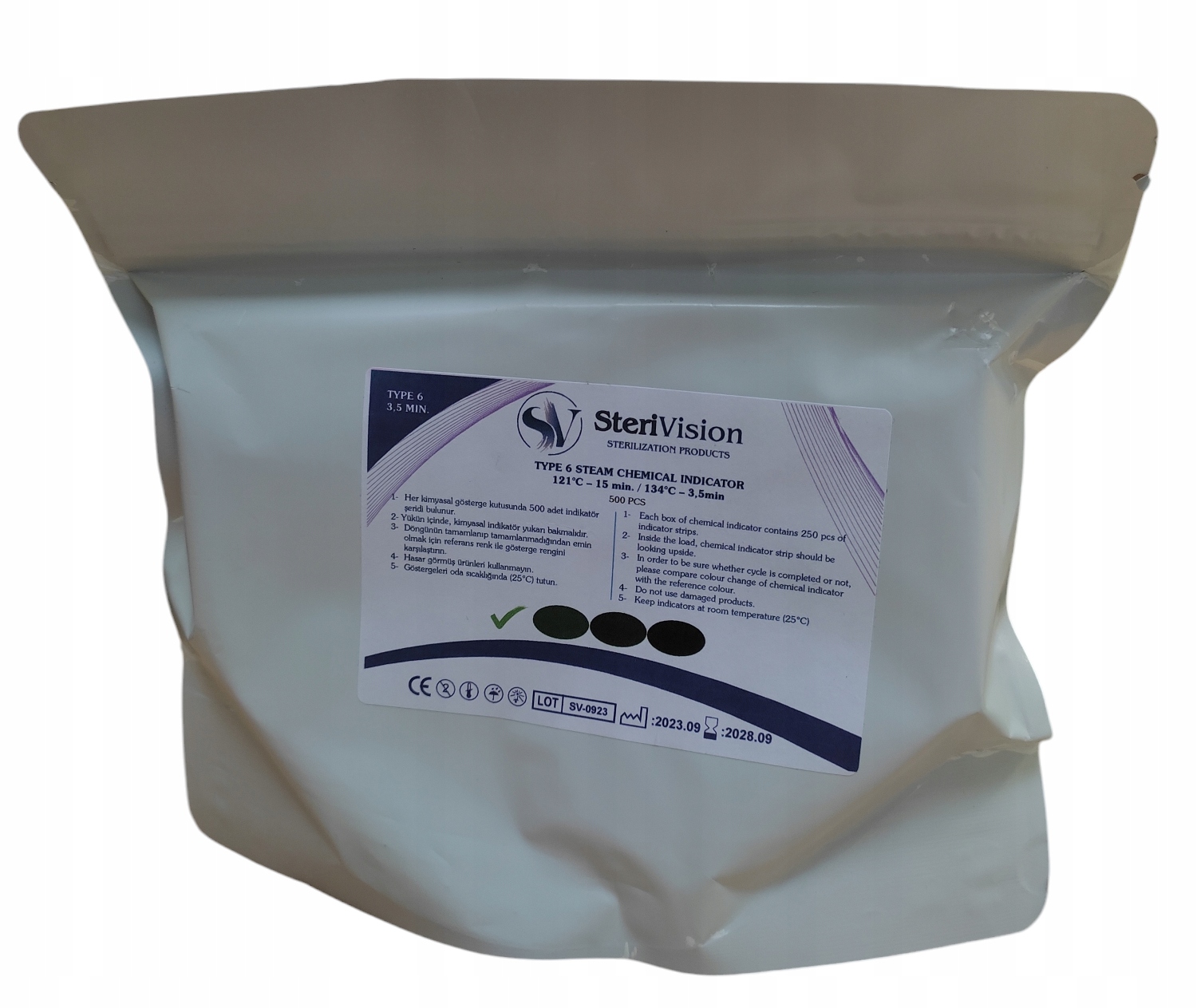 Pasek do sterylizacji Steri Vision klasa 6 typ VI 500 szt