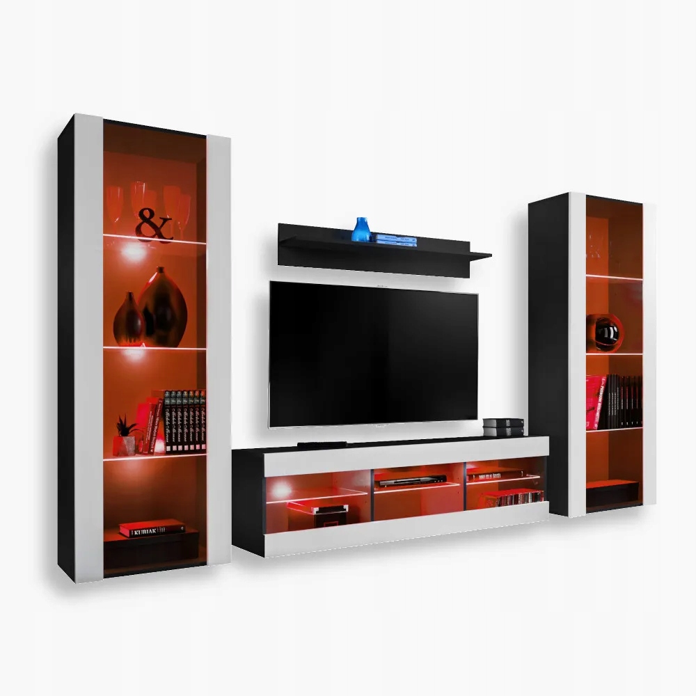 komodee Tivoli Grande Rtv súprava do obývačky čierna-biela Rgb Led