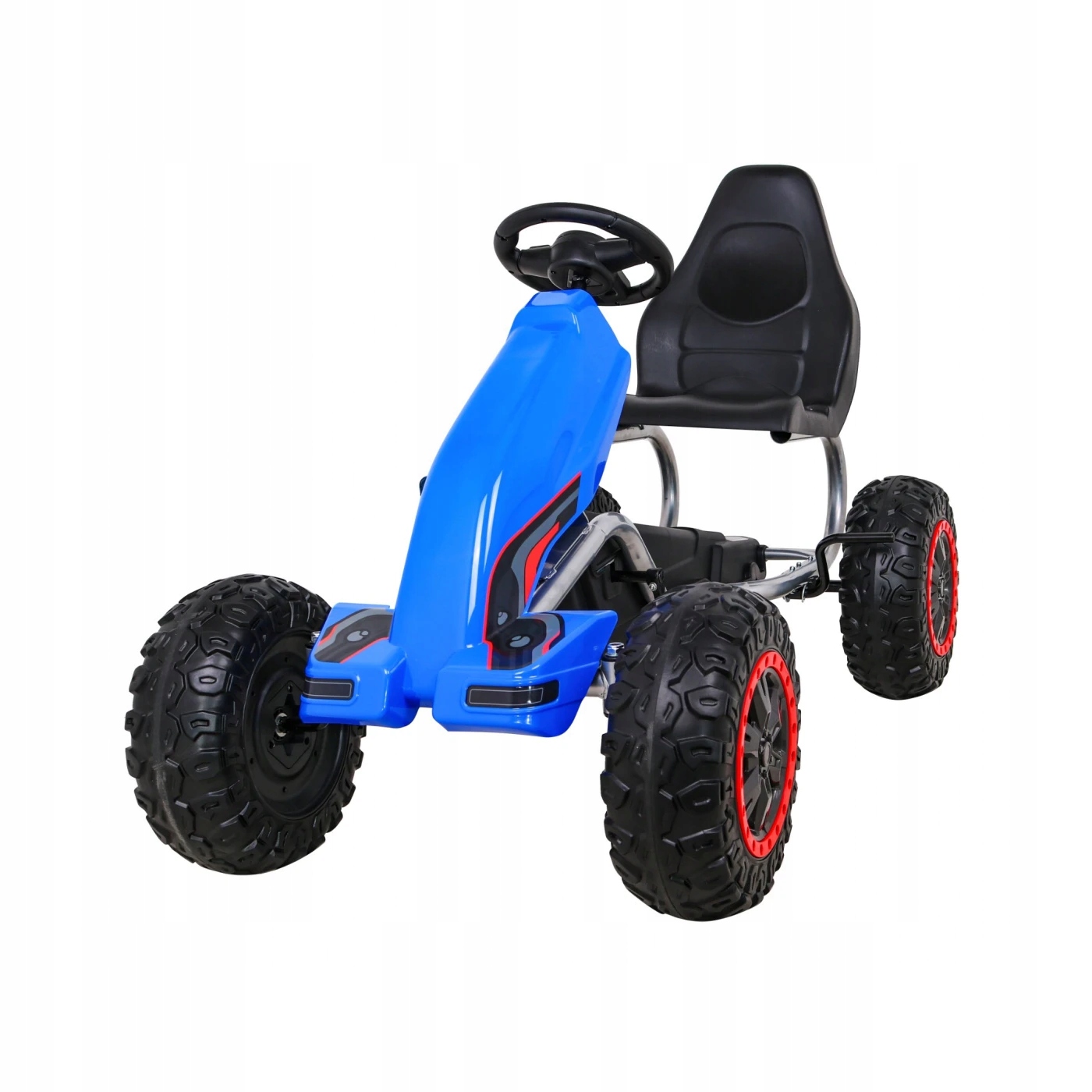 Duży Gokart Strong na pedały dla dzieci Niebieski Obciążenie 100 kg