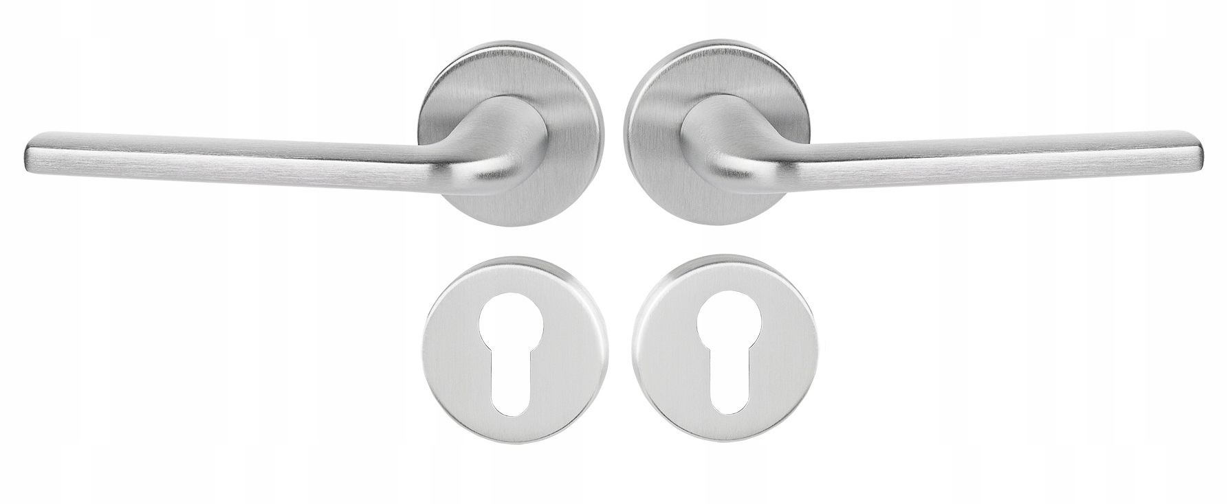 Klika na dveře komplet rozety vložka štítek Scandi slin kulatá chrom mat