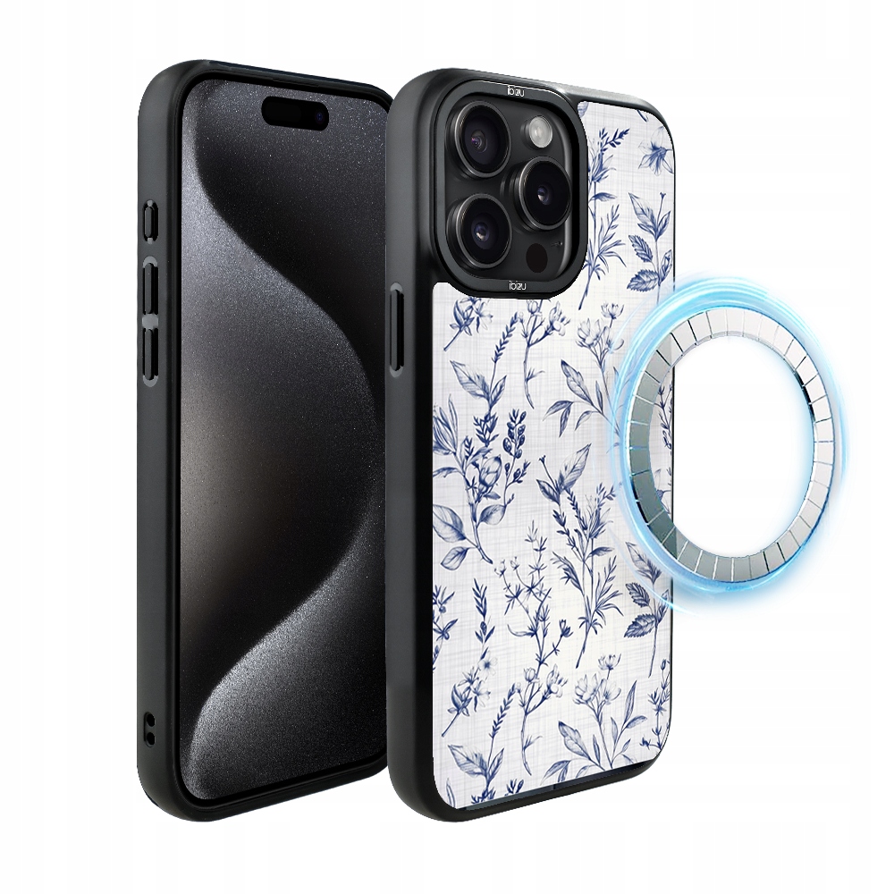 Pouzdro pro iPhone 15 Pro Max Ibizu DropGuard Matt s MagSafe, Azurové šeptání