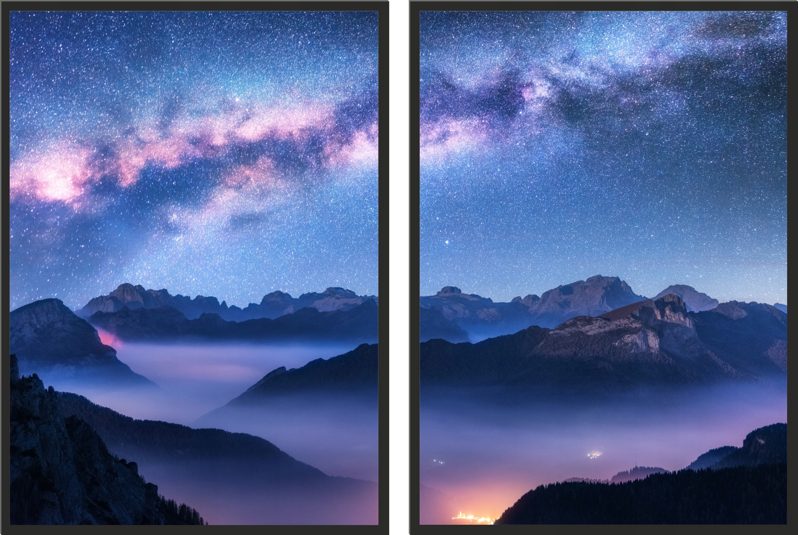 

Obraz plakat dyptyk 60x40 góry noc droga mleczna