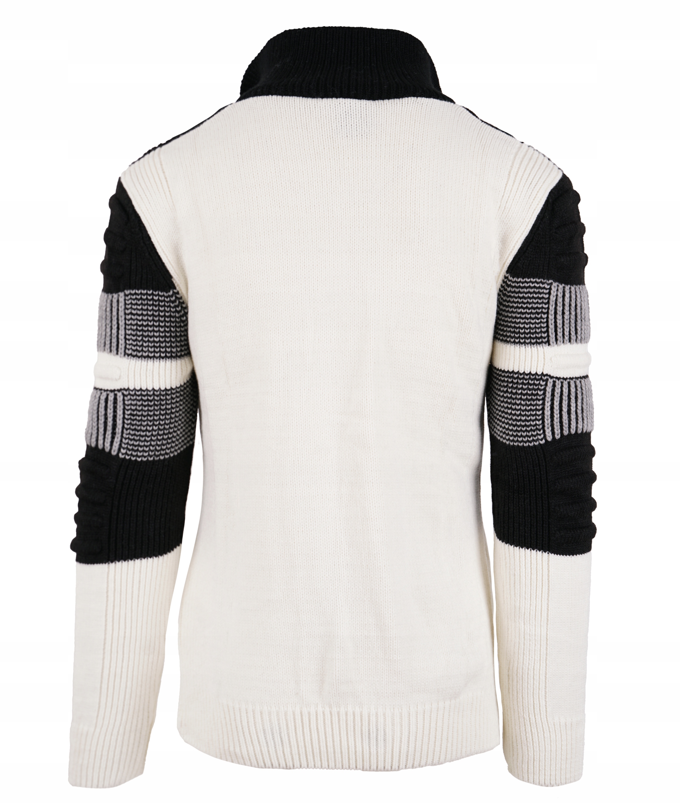 SWETER WEŁNIANY GRUBY MĘSKI CIEPŁY GOLF STÓJKA 3XL Zapięcie zamek