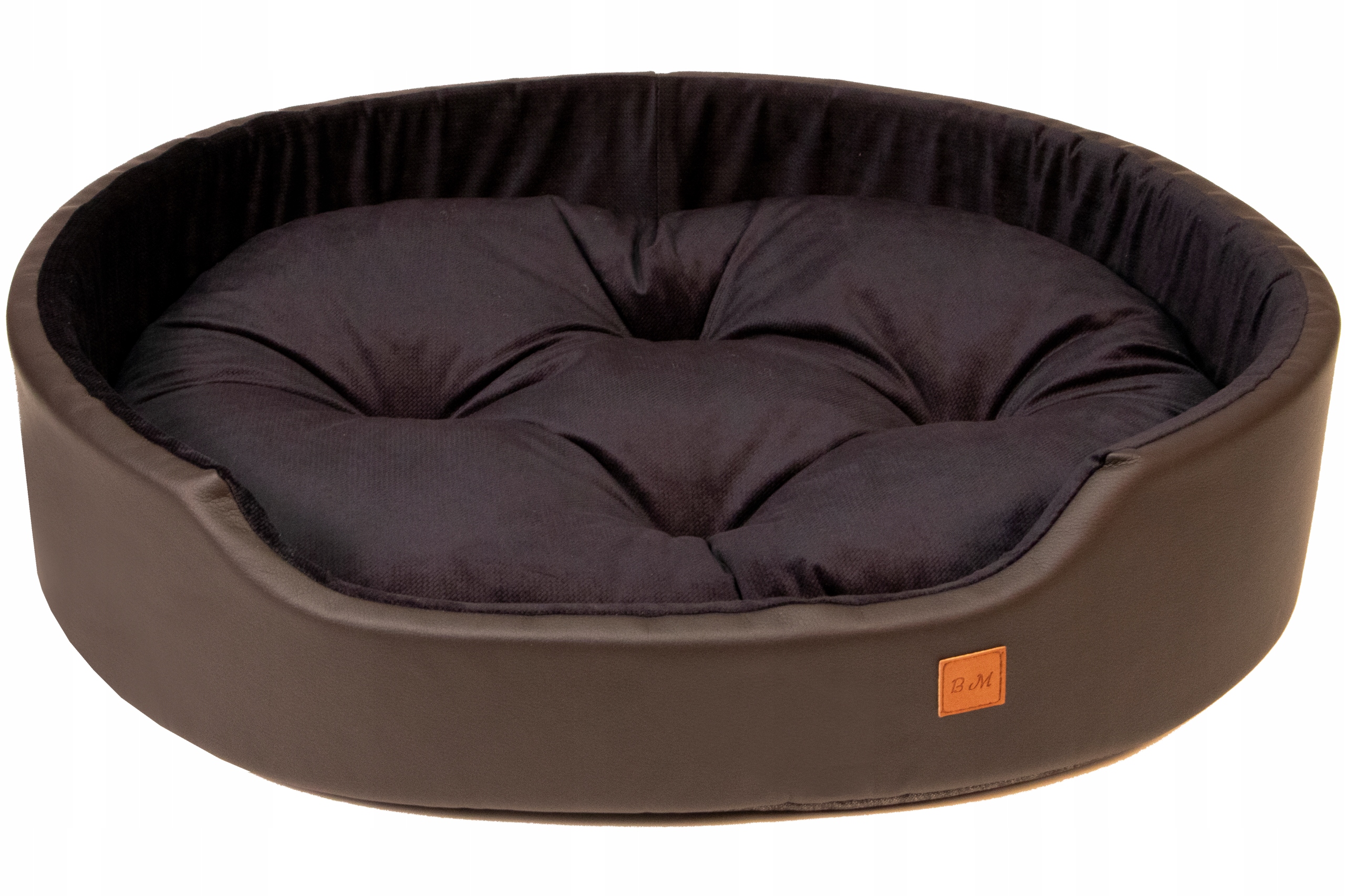 Levně Pelíšek z Eko Kůže pro psa kočku Velikost L-eko Hnědé