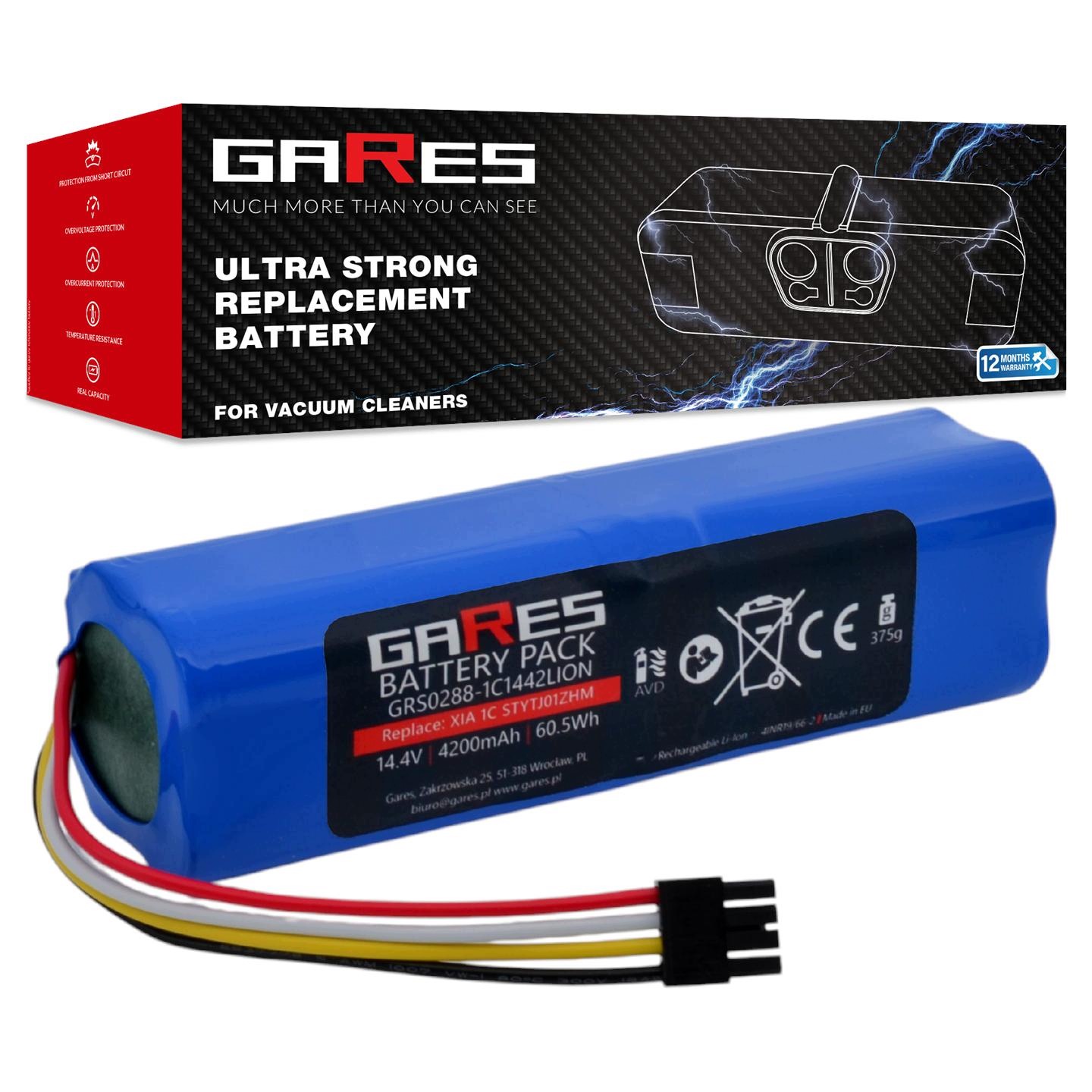 Akumulátor Baterie Gares pro Dreame P2150-4S2P-XWDLS 14,4V 4,2Ah
