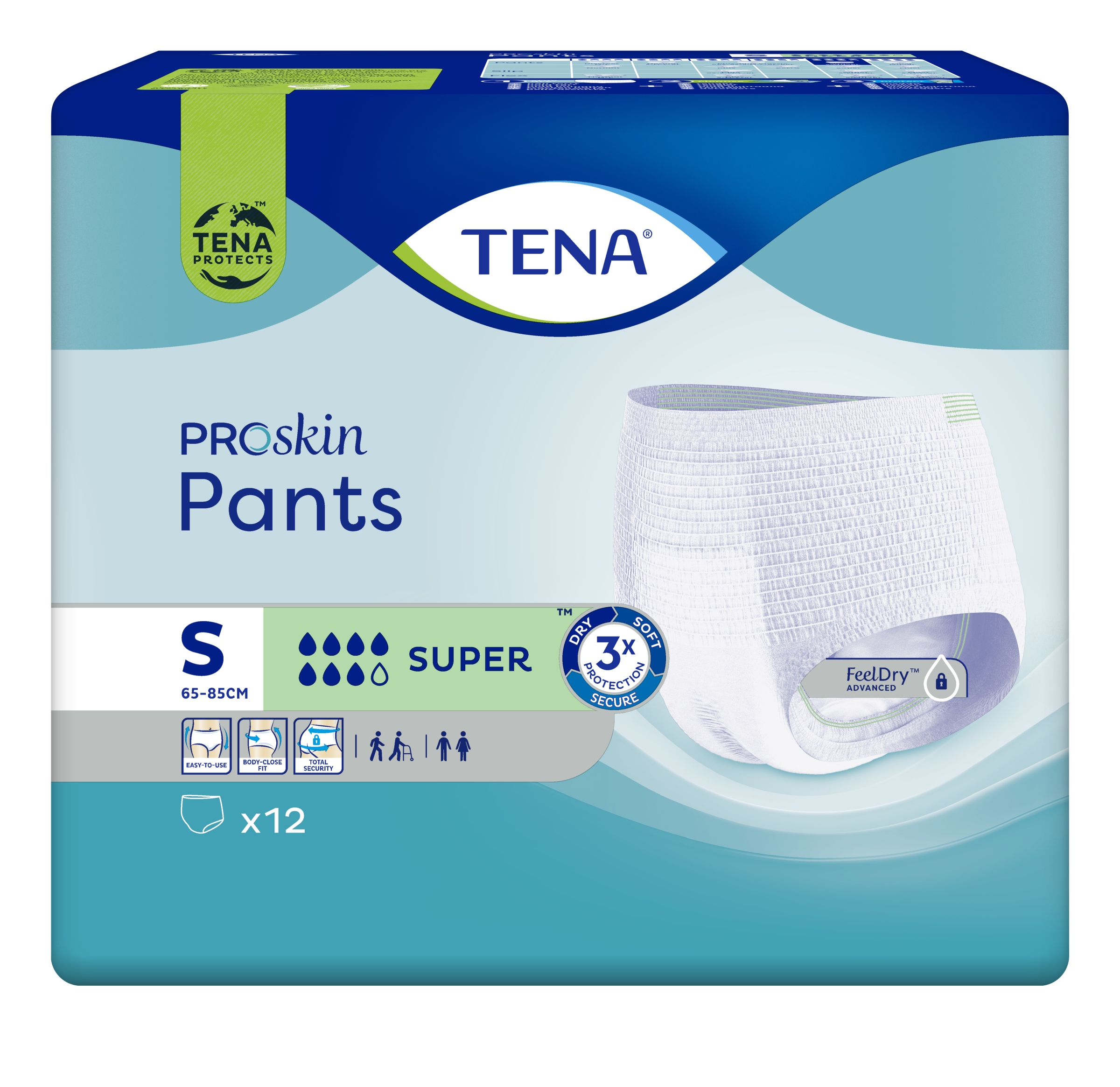 TENA Pants Super pieluchomajtki wciągane dla dorosłych majtki chłonne S