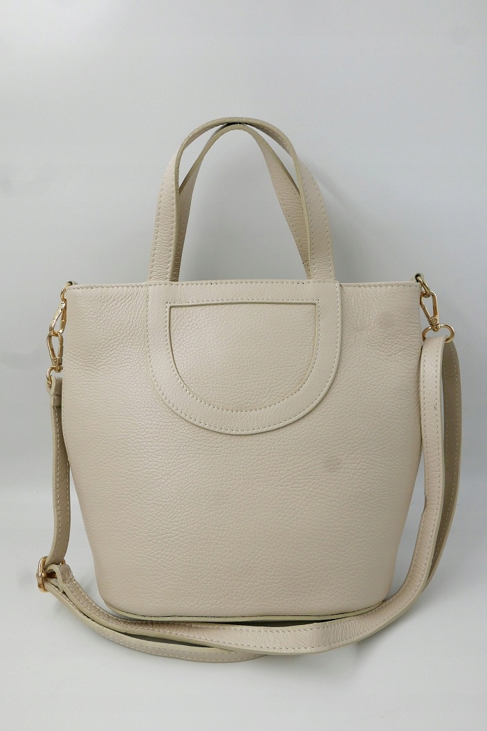 Laura Biaggi italská béžová kabelka Přírodní Kůže nová