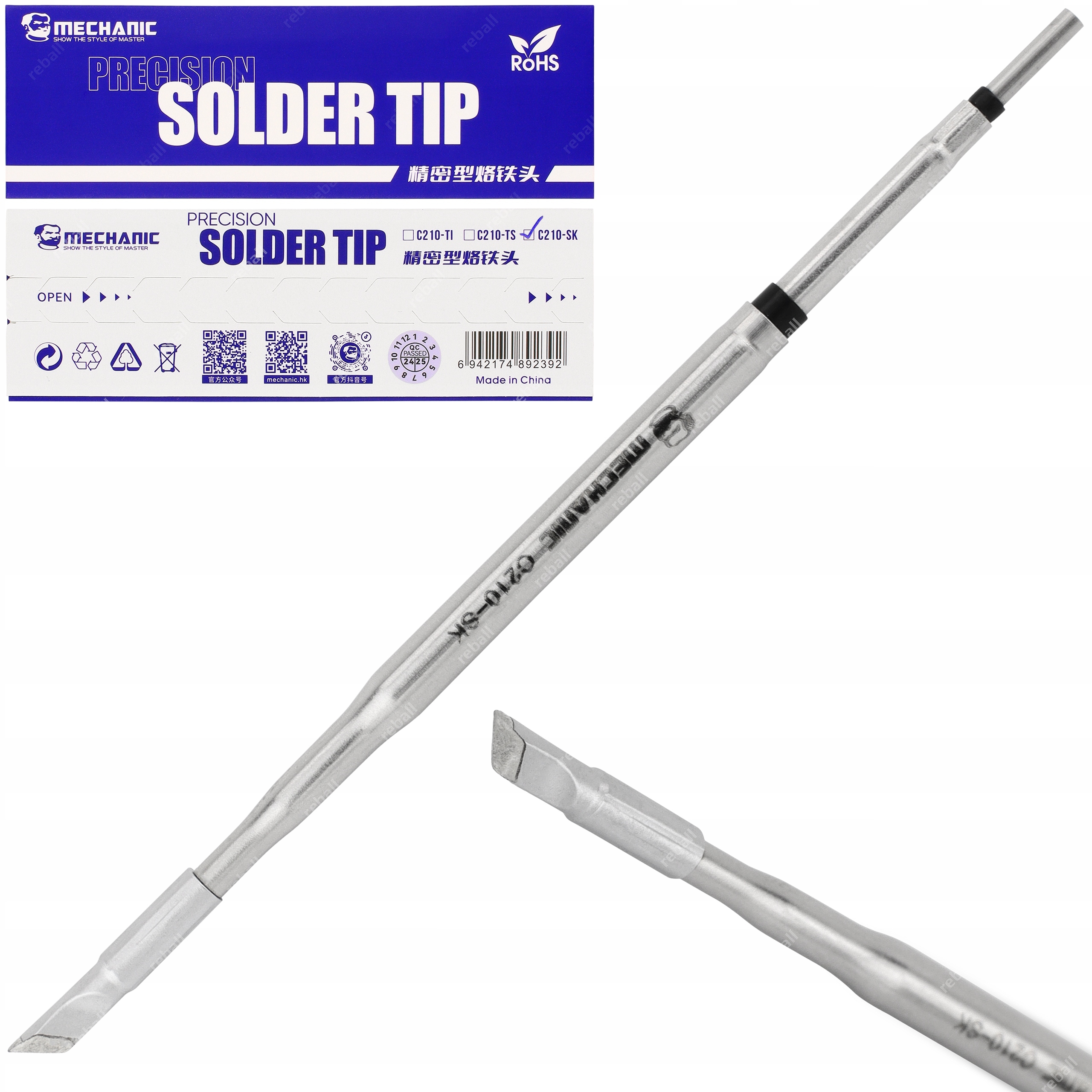 C210-SK Mechanický Hrot Pro Přesnou Pájecí Stanici Sugon Oss Team Aixun