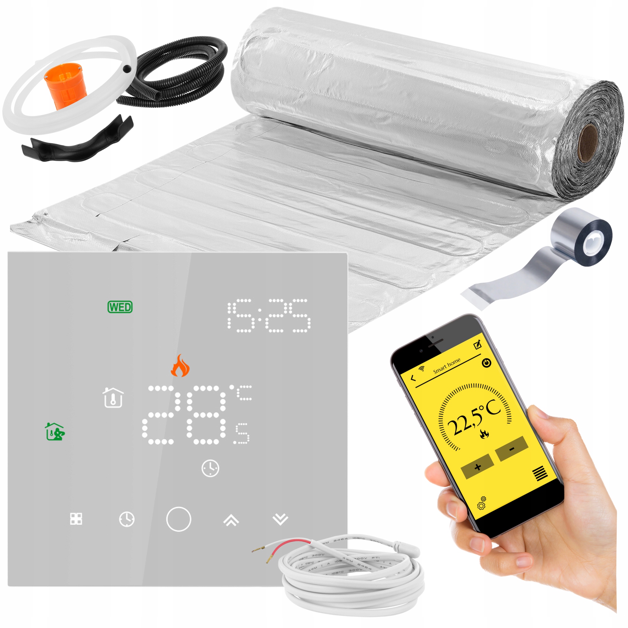 Set Vykurovacia podložka pod panely MAL-160W/m² 7 m²