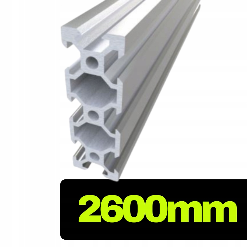 Hliníkový profil V-slot 2060 stříbrný o délce 260 cm