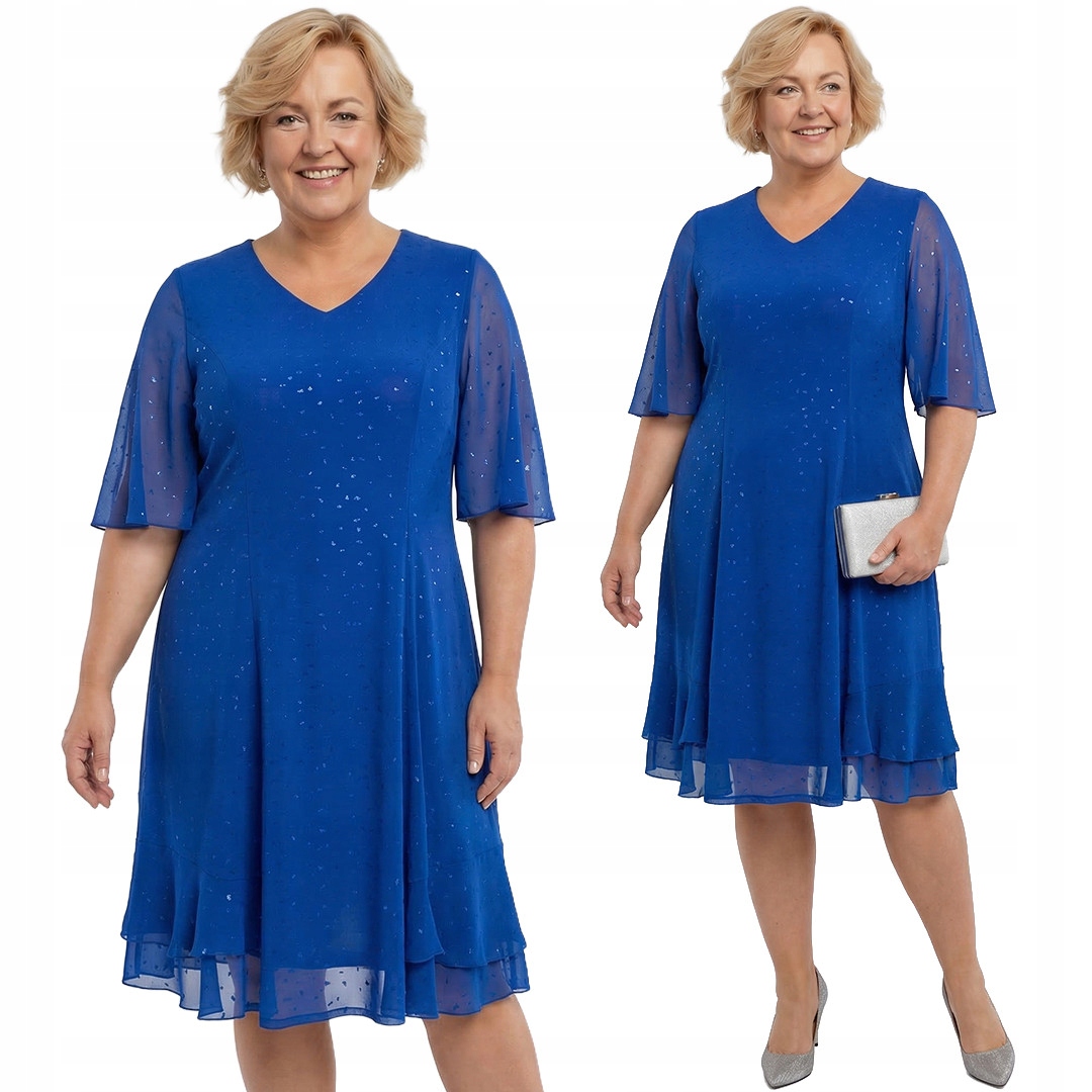 Chabrová šaty plus size velikost 56