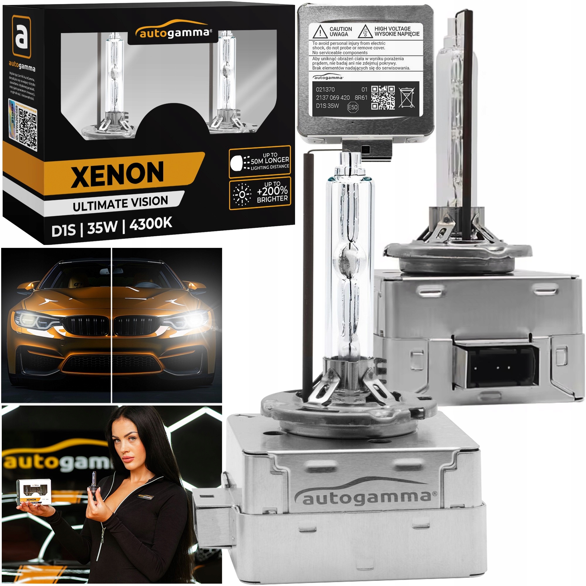 Xenonové žárovky Xenon žárovka D1S 35W 4300K Premium +100% sada 2 ks