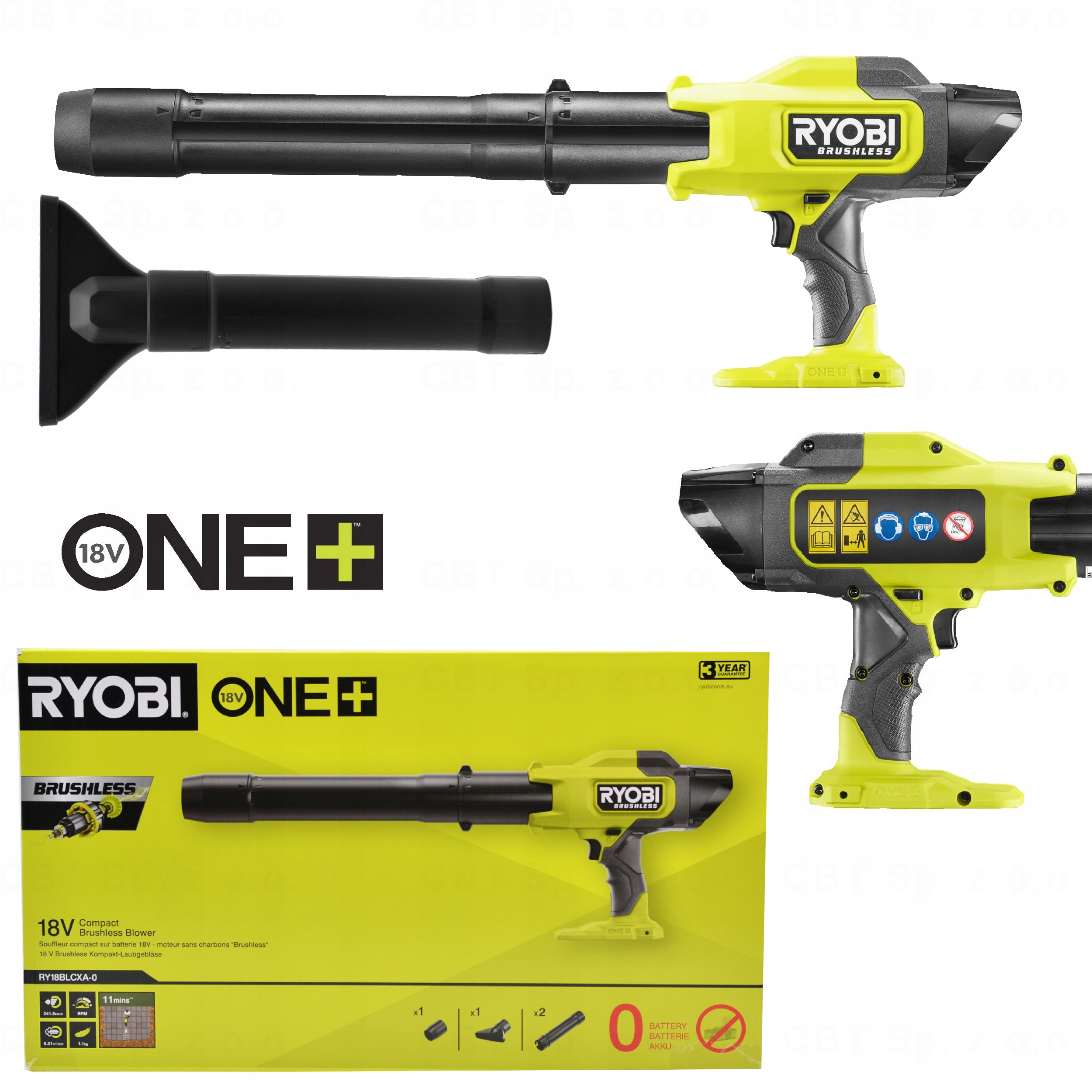 Dmuchawa Do Liści Akumulatorowa 240 Km/h Mocna Kompaktowa Dysza 18V Lekka