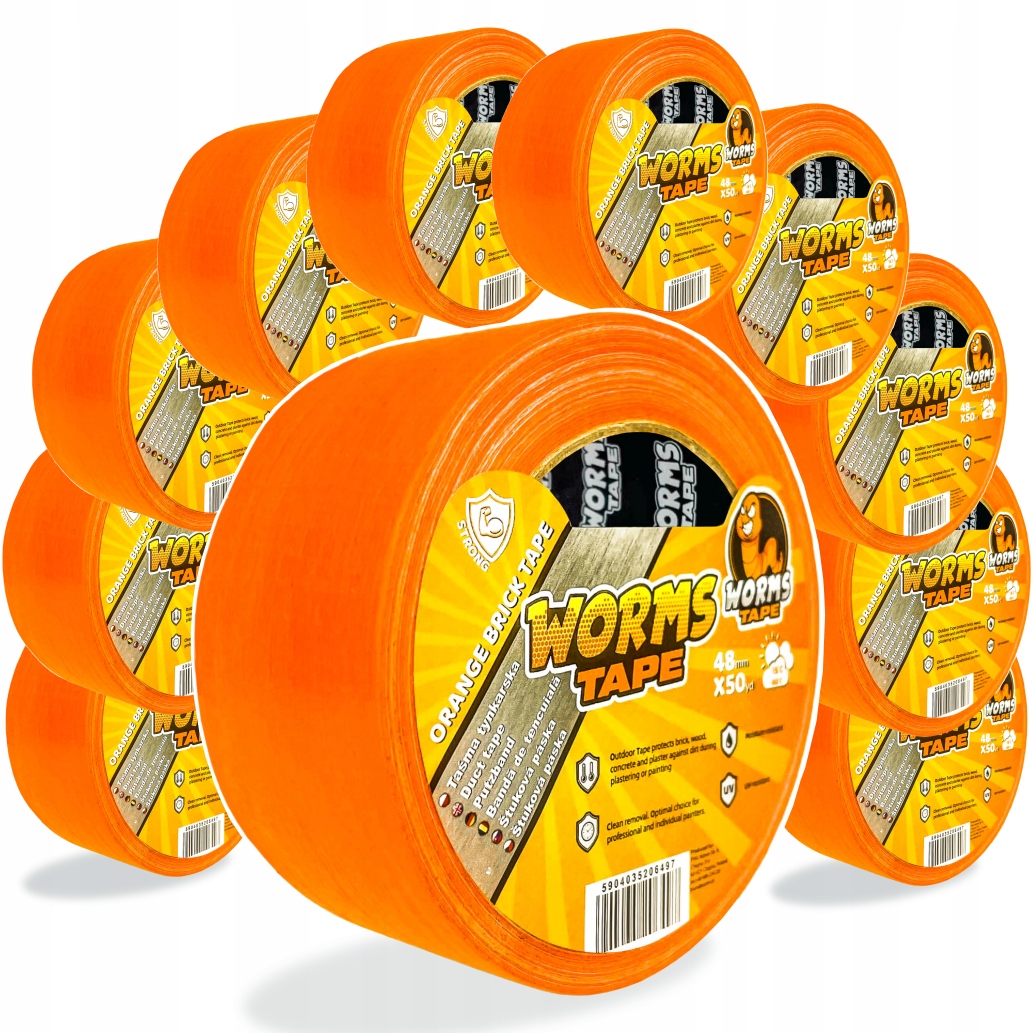 Fasádní Omítková Páska Oranžová Worms Tape Silná 48x50 10 Ks