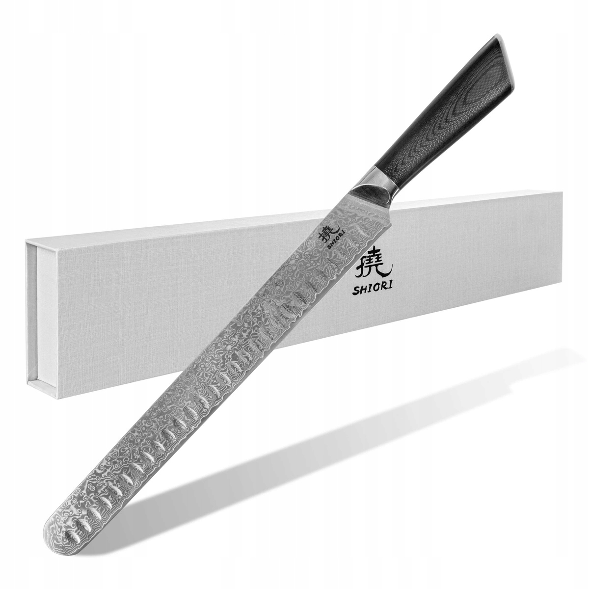 Shiori Niku Nagai nůž nůž na kebab a šunku z damaškové oceli 30cm