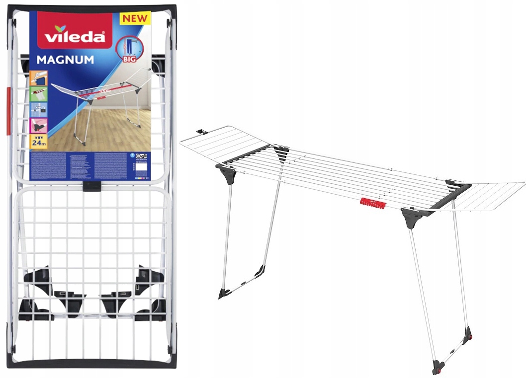 Suszarka Na Ubrania Pranie Vileda Magnum Składana