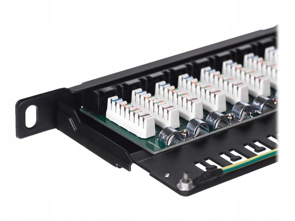 Netrack 104-11 Netrack patch panel 19 24-porty kat. 6 Utp, 0,5U z półką