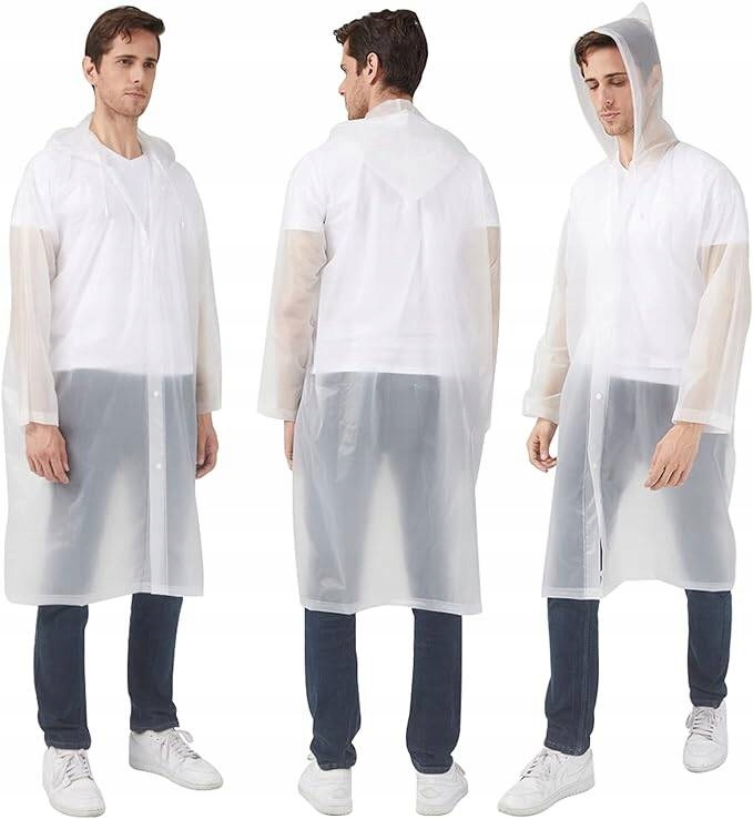 PRZECIWDESZCZOWA PELERYNA PŁASZCZ WODOODPORNY Z KAPTUREM PONCHO DUŻY Stan opakowania oryginalne