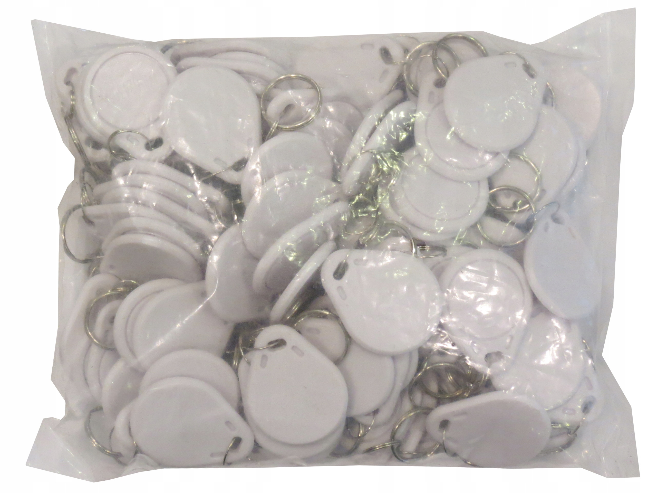 Přívěsek Na Klíče Rfid Tag Unique 125kHz EM4100 pro Zámek Domofonu, bílý, 100 kusů