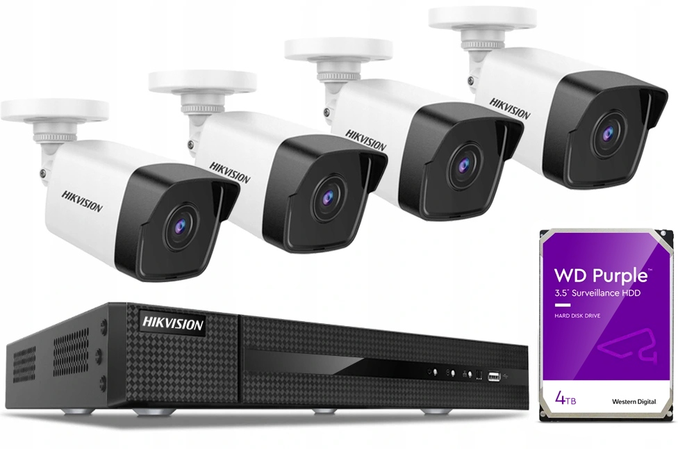 

Zestaw Monitoringu Ip 4Mpx PoE 4x Kamera Dysk 4TB