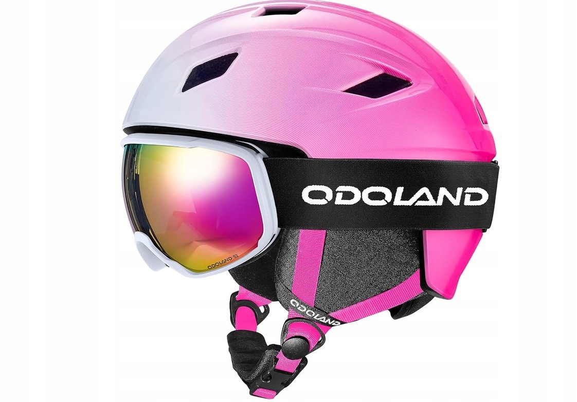 Kask narciarski z goglami regulowany rozmiar M (55-59cm) Odoland
