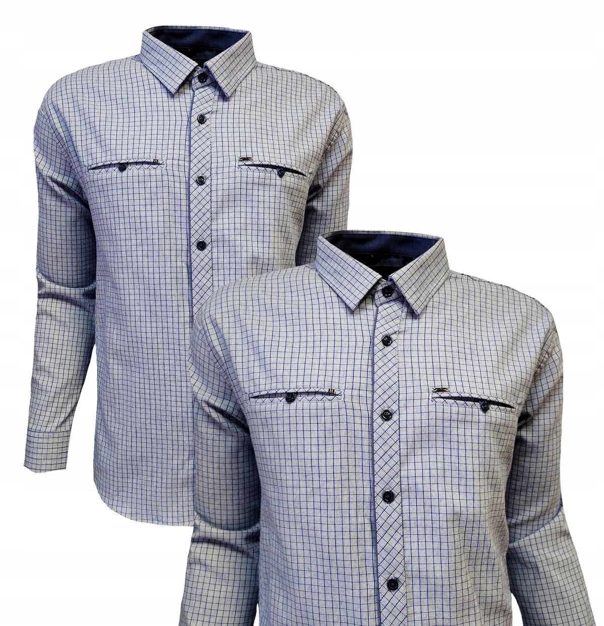 Pánská sportovní kostkovaná košile White jemná flanelová Bagarda 3XL