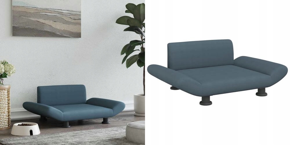 Levně Tmavě šedé Pelíšek pro psa, 70x45x28 cm, potažené látkou