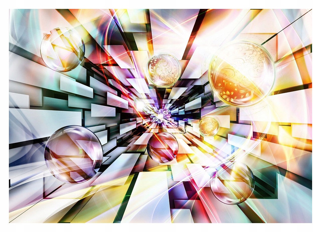 Fototapeta Tunely Vesmírne sféry vinylová abstrakcia 416x254 lepidlo