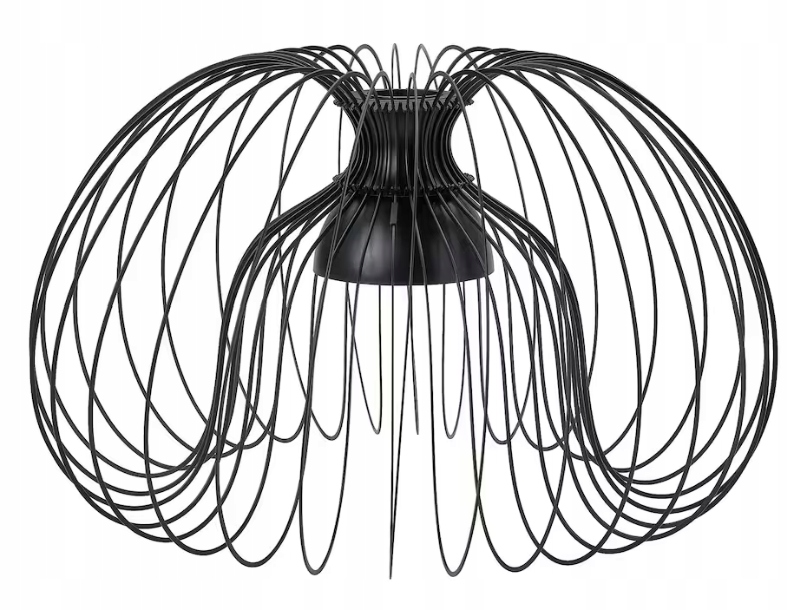 Ikea Kallfront Klosz lampy wiszącej, czarny 52 cm