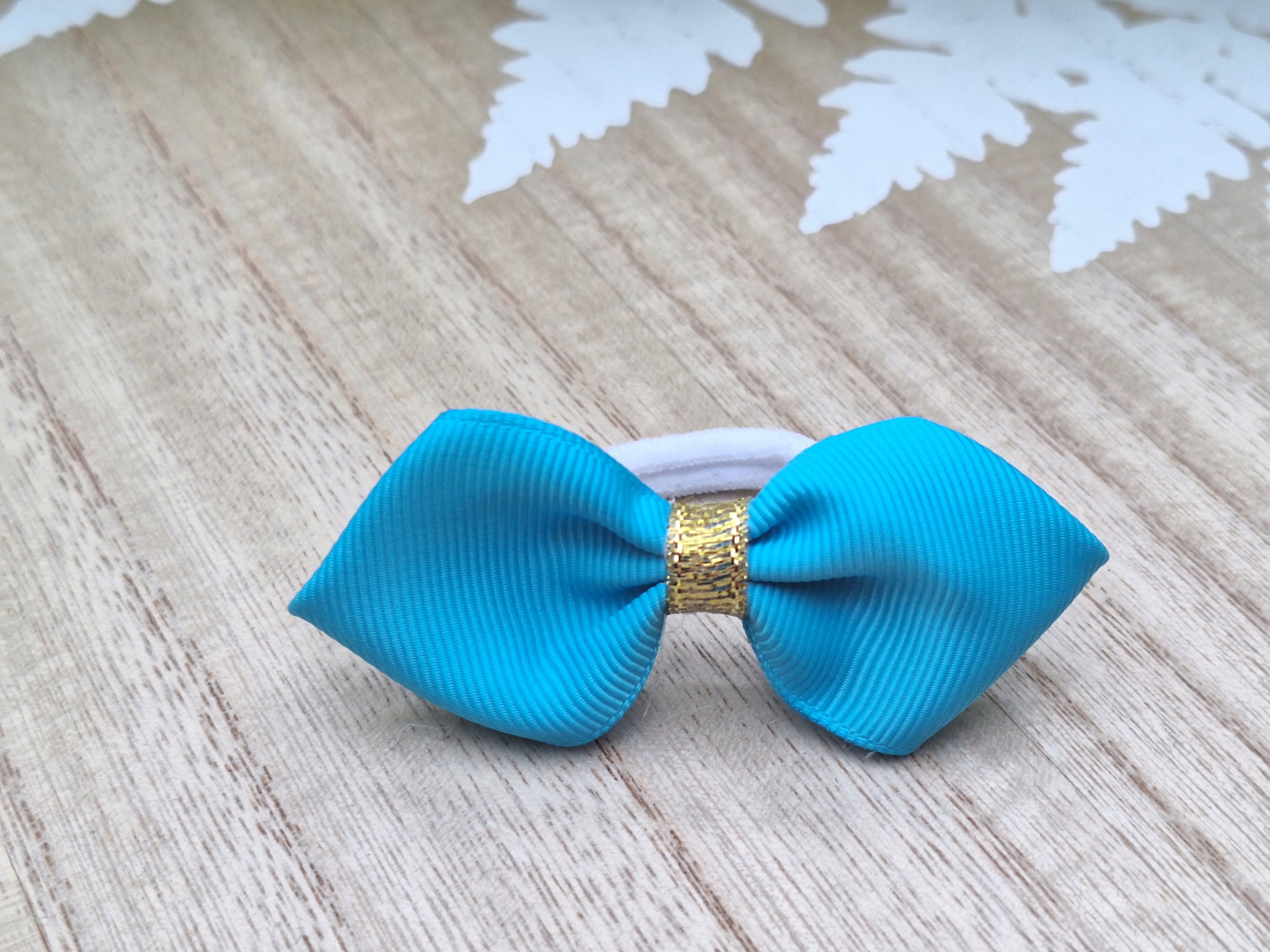 Gumka do włosów pin up kokarda niebieska złota Marka Inna marka