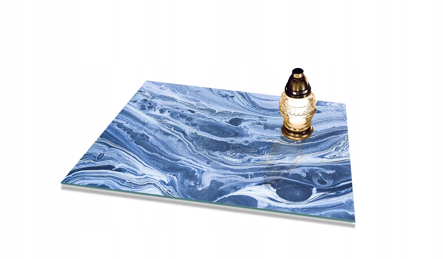 Podstavec na hřbitov Tvrzené sklo gumové podstavce 60x52 cm na Pomník