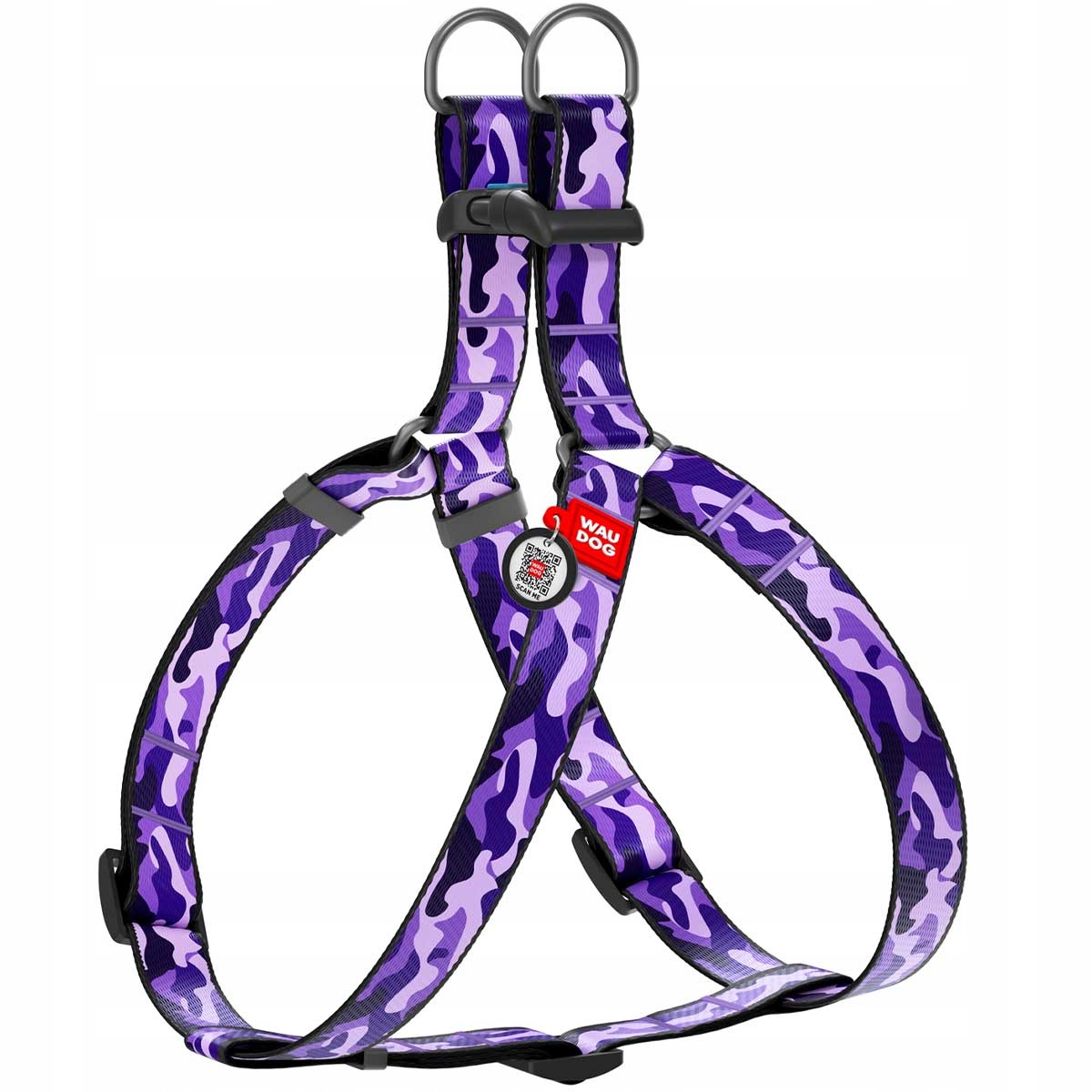 Levně Postroj pro psa WauDog 20 mm Purple Camo (5003)