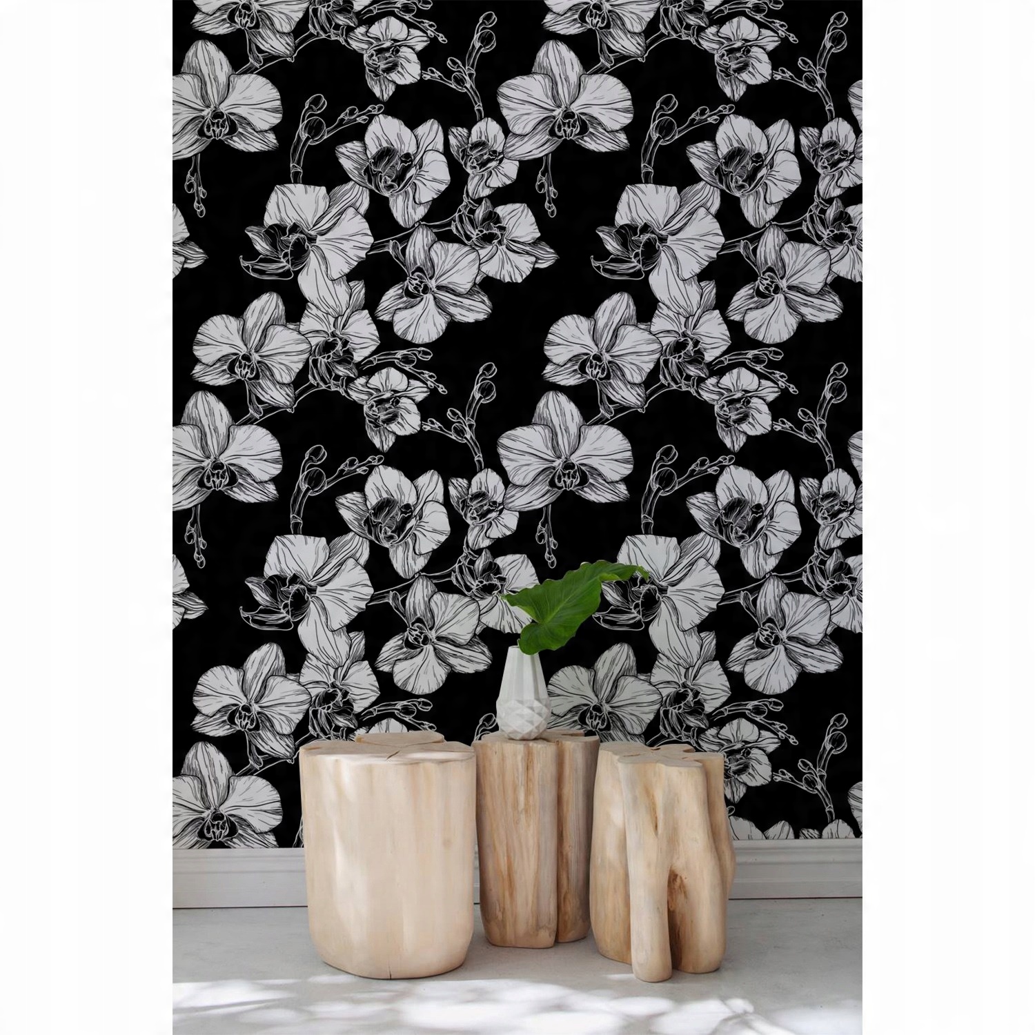

Fototapeta Szkicowane kwiaty orchidei 416x254 cm