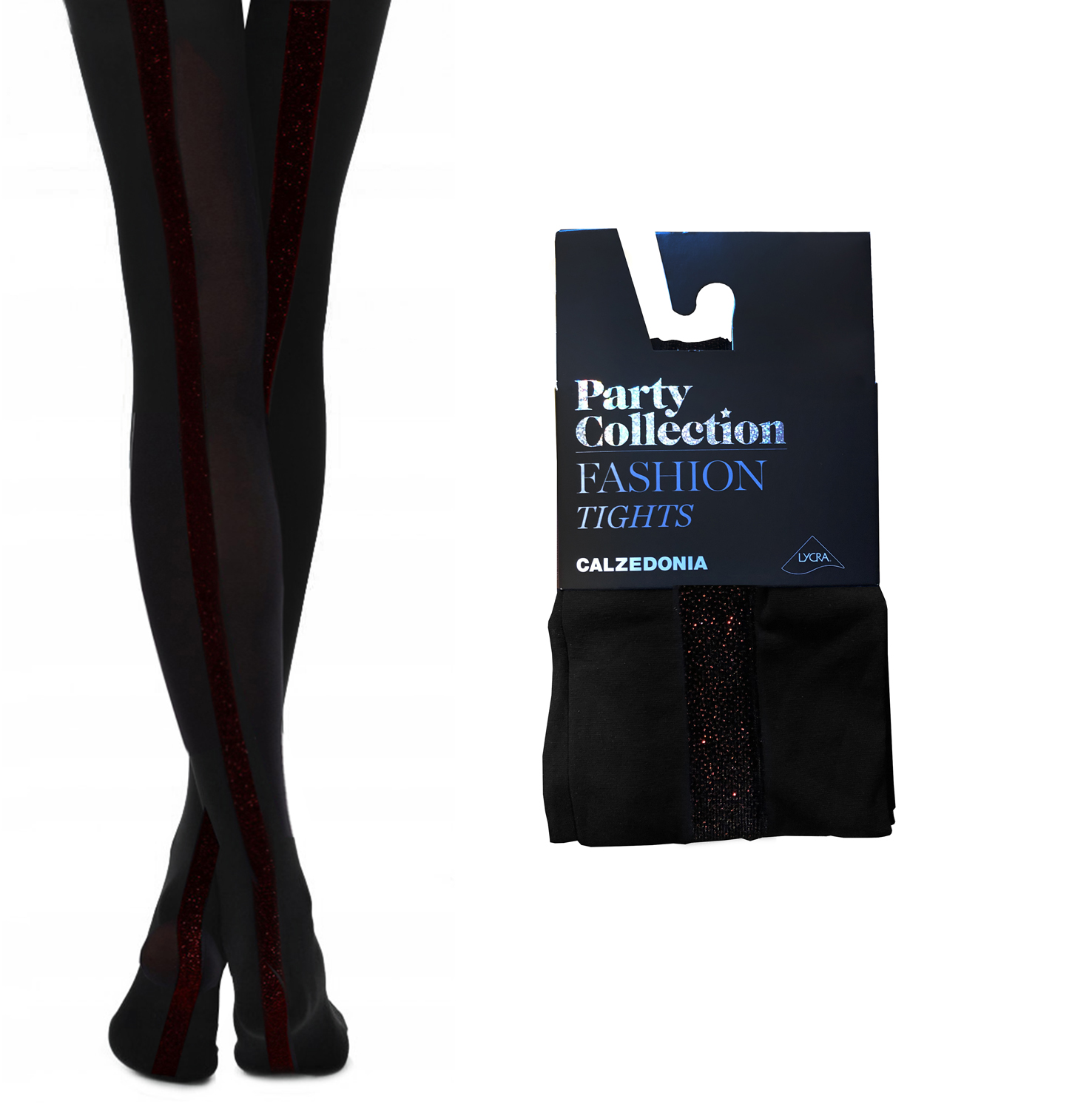 

Calzedonia rajstopy czarne brokat party 1/2 S/m