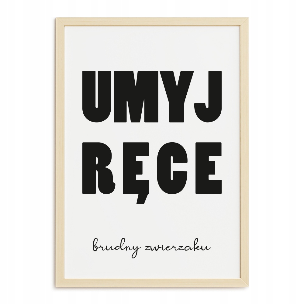 

Plakat A4 Umyj Ręce Do Wc Łazienki Toalety Napis
